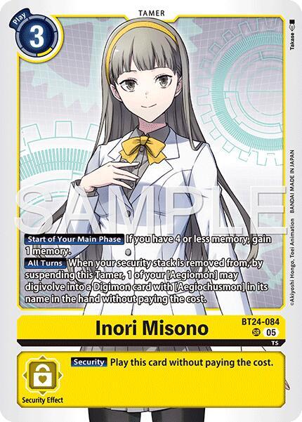 Digimon Card Game Time Stranger Inori Misono BT24-084 SR Super Rare Near Mint Foil