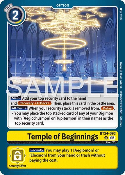 Digimon Card Game Time Stranger Temple of Beginnings BT24-093 U Uncommon Near Mint