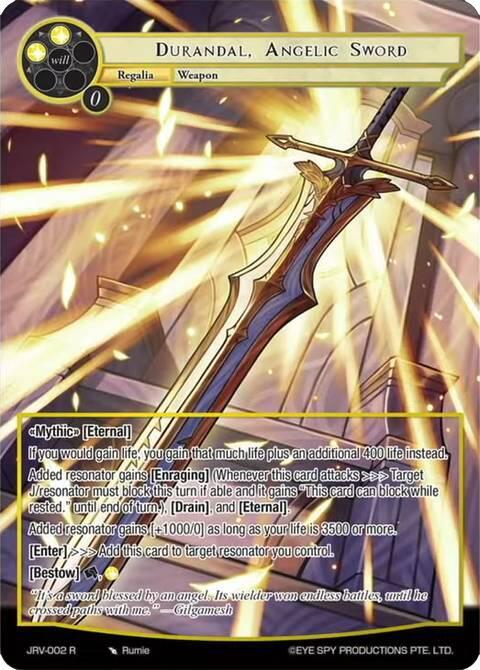 Force of Will Journey to Ravidra Durandal Angelic Sword JRV-002 R Rare Near Mint