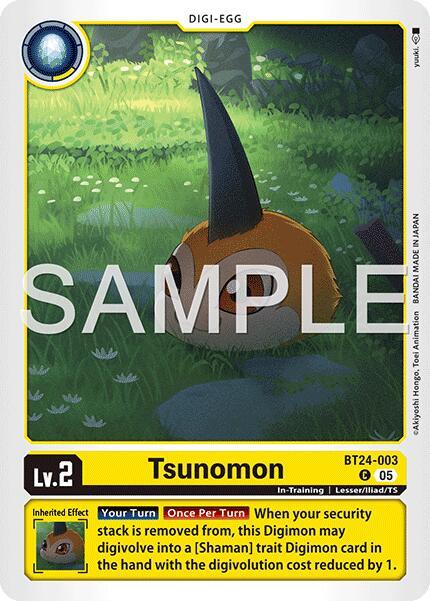 Digimon Card Game Time Stranger Tsunomon (BT24-003) BT24-003 C Common Near Mint