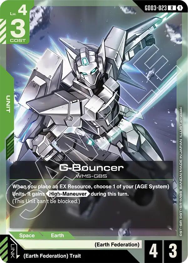 Gundam Card Game Steel Requiem G-Bouncer GD03-023 Rare Near Mint Holofoil