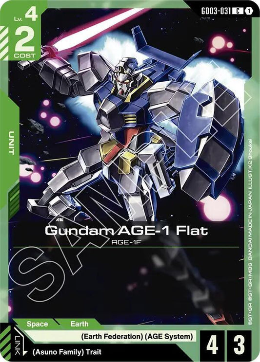 Gundam Card Game Steel Requiem Gundam AGE-1 Flat GD03-031 Common Near Mint