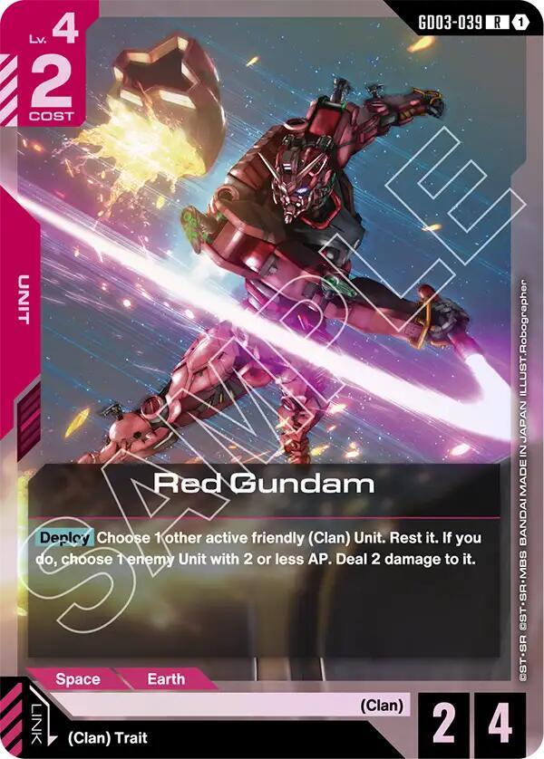 Gundam Card Game Steel Requiem Red Gundam GD03-039 Rare Near Mint Holofoil
