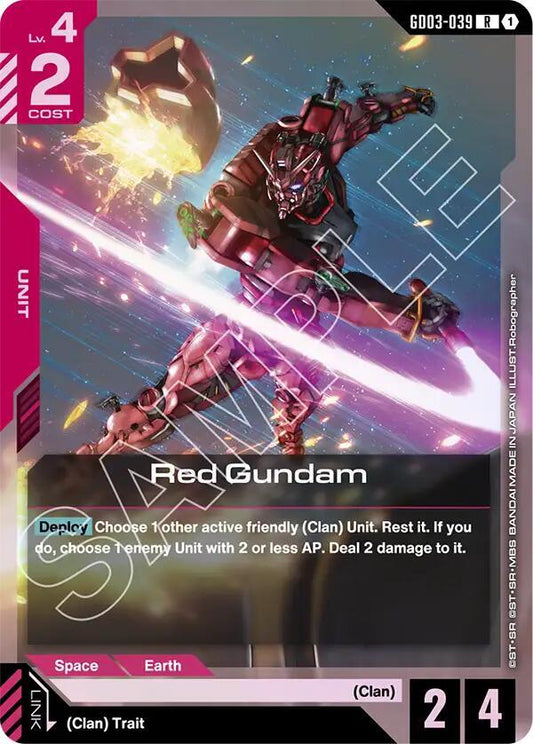 Gundam Card Game Steel Requiem Red Gundam GD03-039 Rare Near Mint Holofoil
