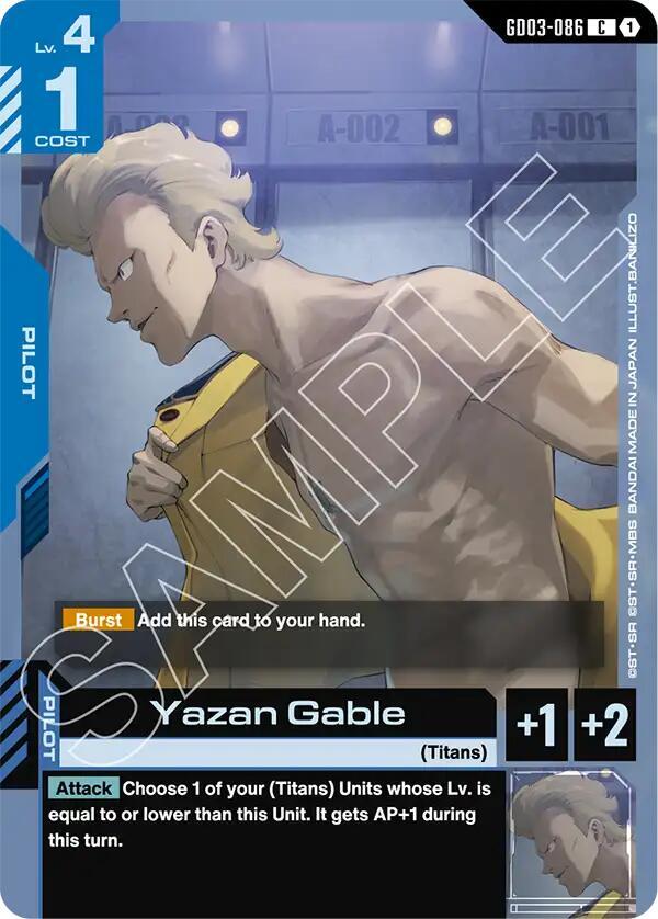 Gundam Card Game Steel Requiem Yazan Gable GD03-086 Common Near Mint