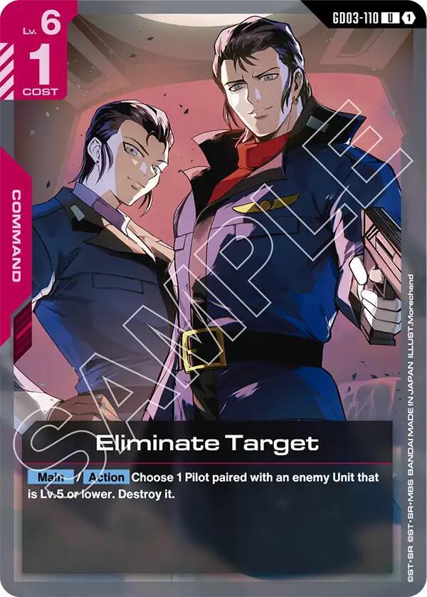 Gundam Card Game Steel Requiem Eliminate Target GD03-110 Uncommon Near Mint