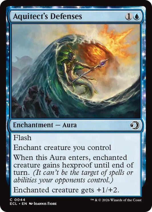 Magic Lorwyn Eclipsed Aquitect's Defenses 44 C Near Mint Foil