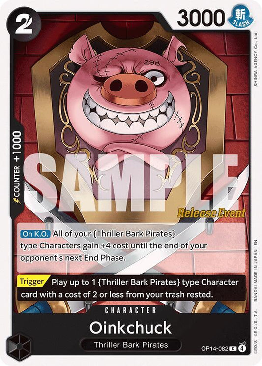 One Piece Card Game The Azure Sea's Seven Release Event Cards Oinkchuck OP14-082 C Near Mint