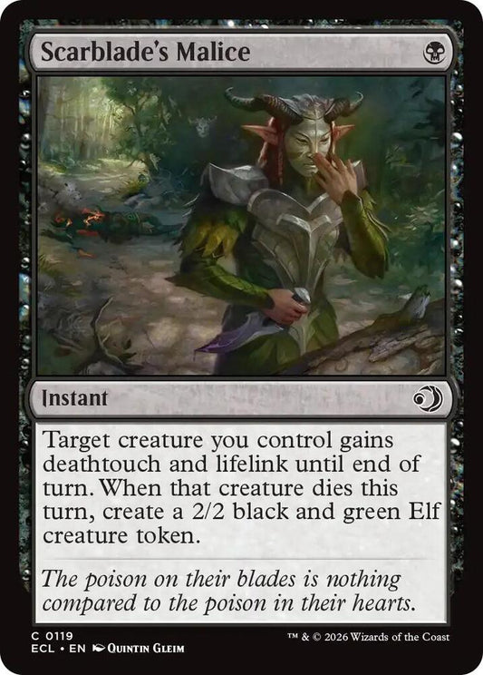 Magic Lorwyn Eclipsed Scarblade's Malice 119 C Near Mint