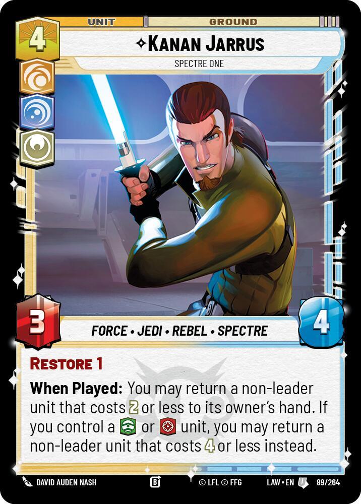Star Wars: Unlimited A Lawless Time Kanan Jarrus - Spectre One 89/264 Uncommon Near Mint