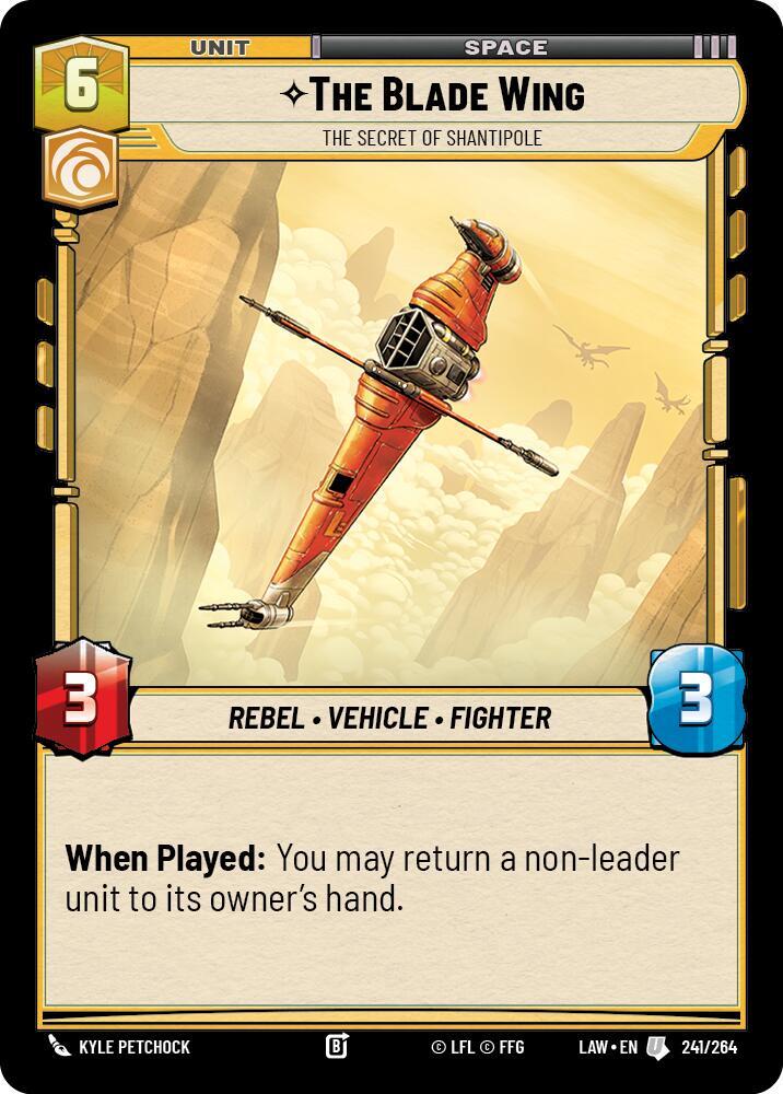 Star Wars: Unlimited A Lawless Time The Blade Wing - The Secret of Shantipole 241/264 Uncommon Near Mint