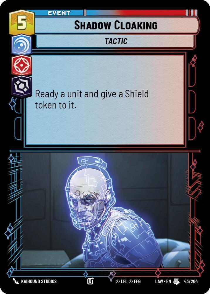 Star Wars: Unlimited A Lawless Time Shadow Cloaking 43/264 Uncommon Near Mint