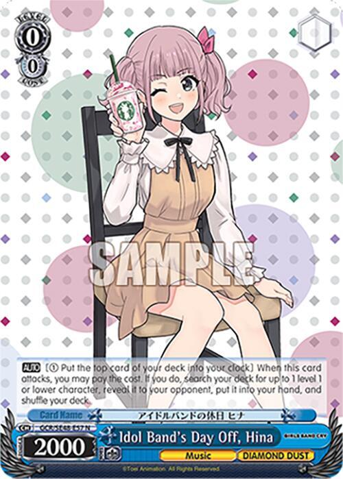 Weiss Schwarz Girls Band Cry Premium Booster Idol Band's Day Off, Hina GCR/SE48-E57 N Normal Near Mint