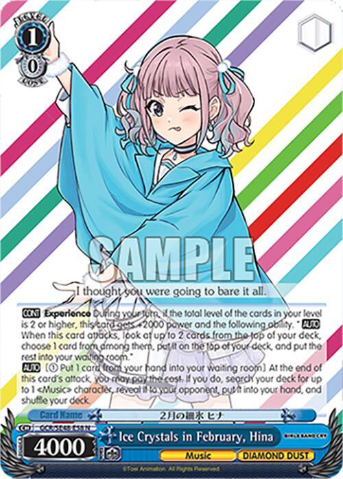 Weiss Schwarz Girls Band Cry Premium Booster Ice Crystals in February, Hina GCR/SE48-E58 N Normal Near Mint
