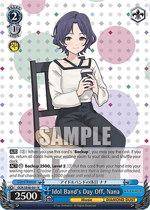Weiss Schwarz Girls Band Cry Premium Booster Idol Band's Day Off, Nana GCR/SE48-E61 N Normal Near Mint