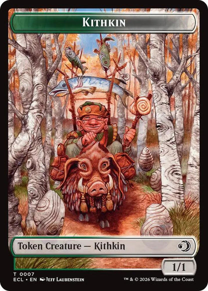 Magic Lorwyn Eclipsed Kithkin // Treasure Double-Sided Token 7 // 10 T Near Mint