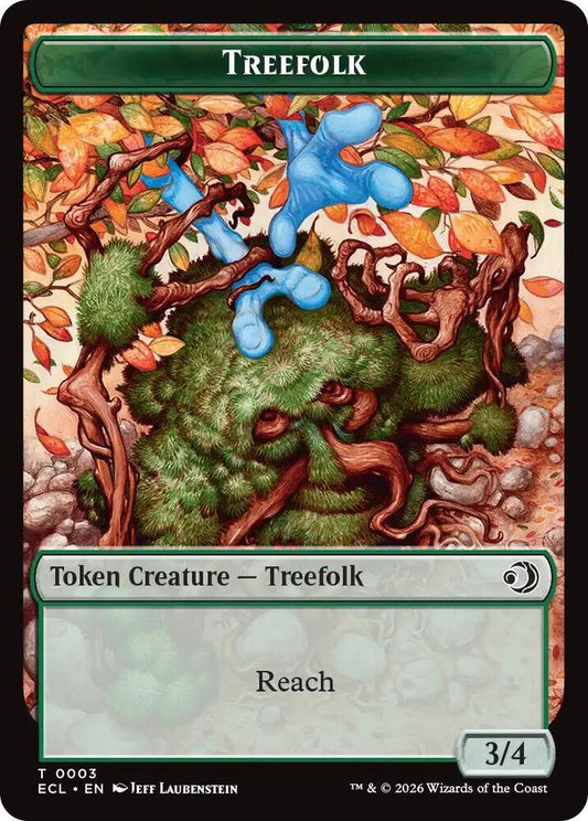 Magic Lorwyn Eclipsed Treefolk // Goblin Double-Sided Token 3 // 6 T Near Mint