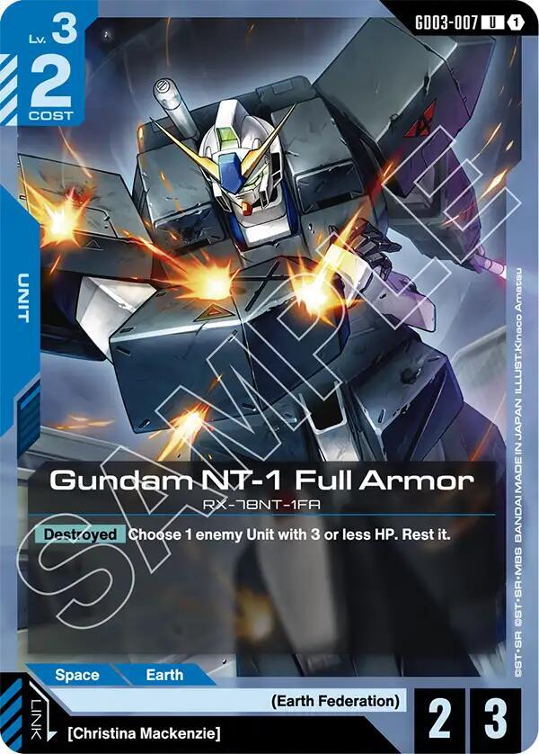 Gundam Card Game Steel Requiem Gundam NT-1 Full Armor GD03-007 Uncommon Near Mint