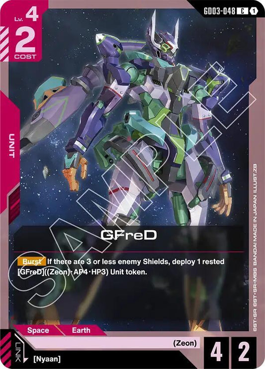 Gundam Card Game Steel Requiem GFreD (GD03-048) GD03-048 Common Near Mint