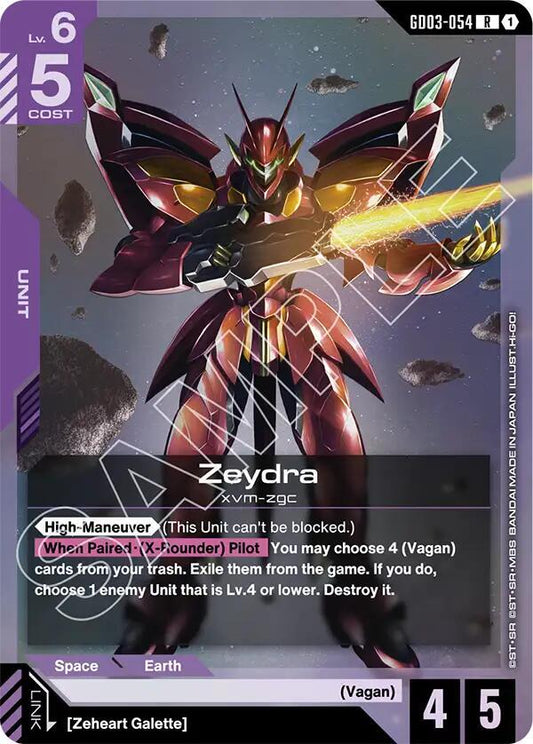Gundam Card Game Steel Requiem Zeydra GD03-054 Rare Near Mint Holofoil