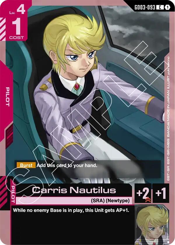 Gundam Card Game Steel Requiem Carris Nautilus GD03-093 Common Near Mint