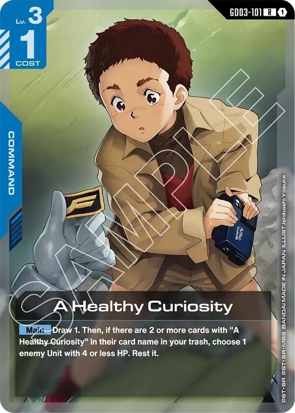Gundam Card Game Steel Requiem A Healthy Curiosity GD03-101 Rare Near Mint Holofoil