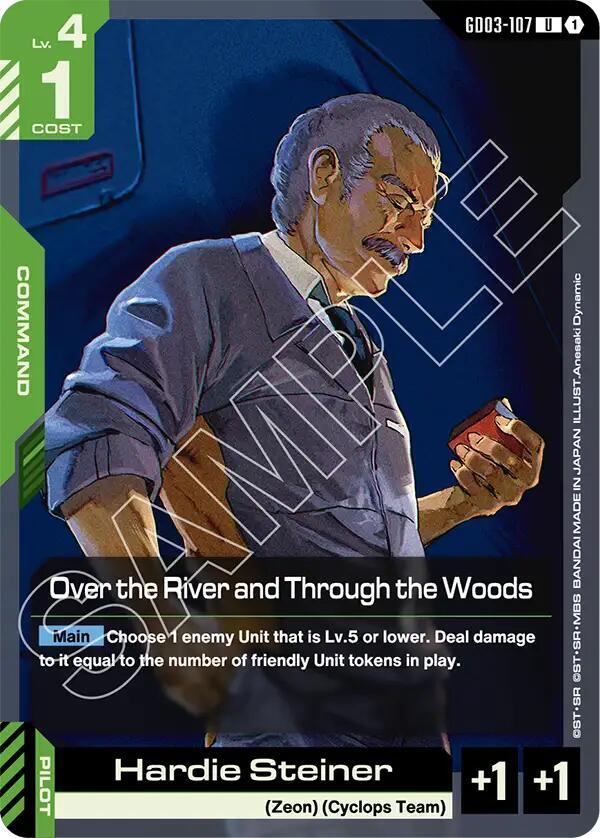 Gundam Card Game Steel Requiem Over the River and Through the Woods GD03-107 Uncommon Near Mint