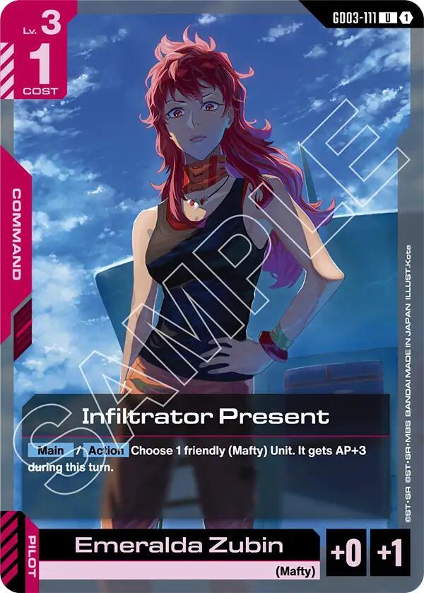 Gundam Card Game Steel Requiem Infiltrator Present GD03-111 Uncommon Near Mint