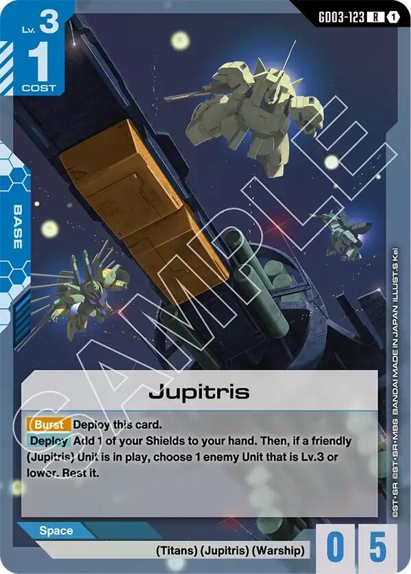 Gundam Card Game Steel Requiem Jupitris GD03-123 Rare Near Mint Holofoil