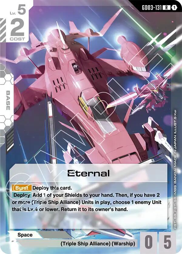 Gundam Card Game Steel Requiem Eternal GD03-131 Rare Near Mint Holofoil