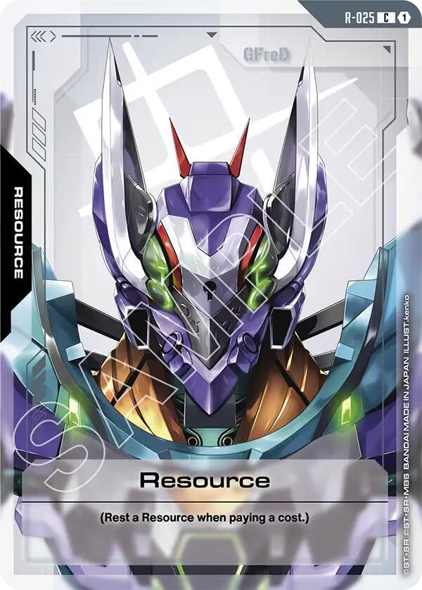 Gundam Card Game Steel Requiem Resource (R-025) R-025 Common Near Mint