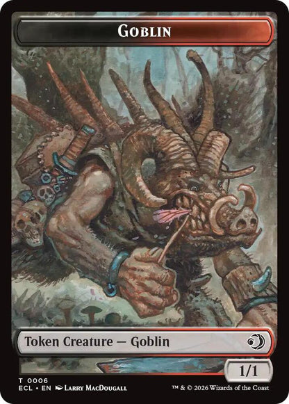 Magic Lorwyn Eclipsed Faerie // Goblin Double-Sided Token 5 // 6 T Near Mint