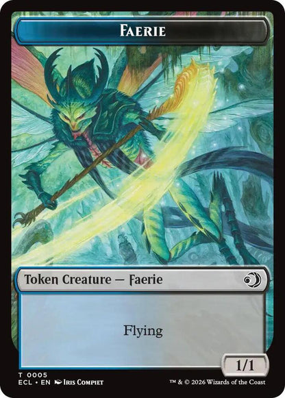 Magic Lorwyn Eclipsed Faerie // Goblin Double-Sided Token 5 // 6 T Near Mint