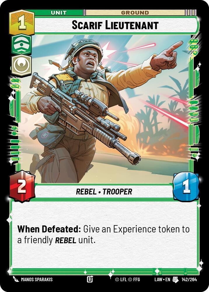 Star Wars: Unlimited A Lawless Time Scarif Lieutenant 142/264 Uncommon Near Mint