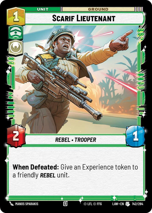 Star Wars: Unlimited A Lawless Time Scarif Lieutenant 142/264 Uncommon Near Mint