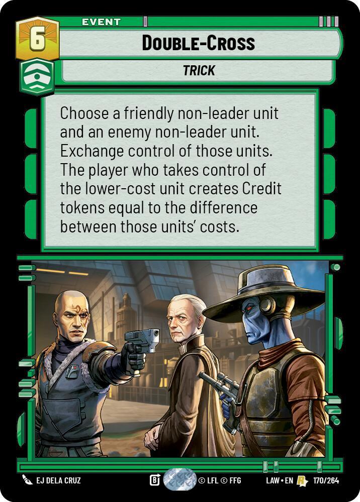 Star Wars: Unlimited A Lawless Time Double-Cross 170/264 Rare Near Mint