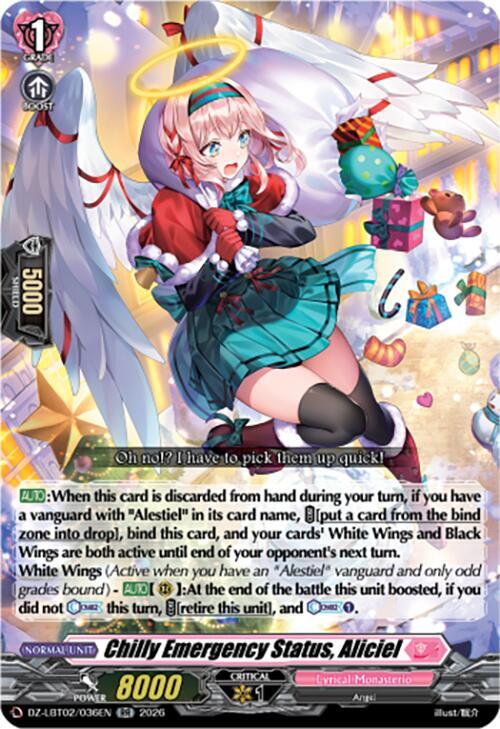 Cardfight Vanguard DZ-LBT02: Lyrical Monasterio Season of Wonders Chilly Emergency Status, Aliciel DZ-LBT02/036EN RR Near Mint