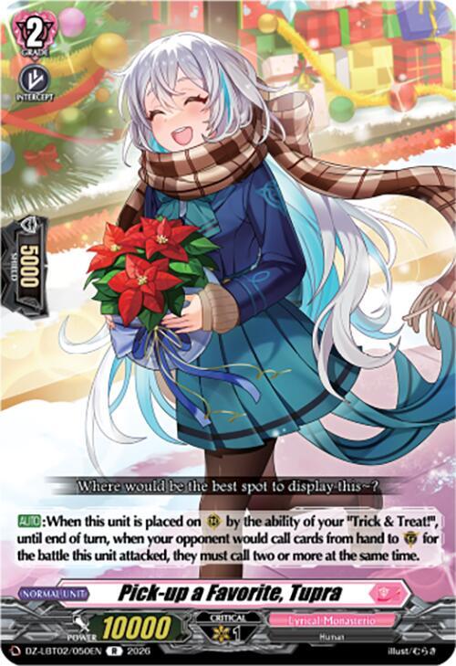 Cardfight Vanguard DZ-LBT02: Lyrical Monasterio Season of Wonders Pick-up a Favorite, Tupra DZ-LBT02/050EN R Near Mint