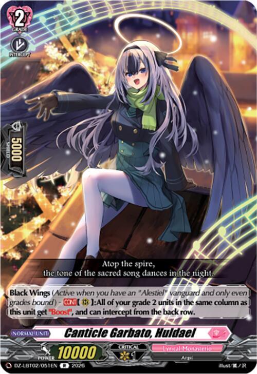 Cardfight Vanguard DZ-LBT02: Lyrical Monasterio Season of Wonders Canticle Garbato, Huldael DZ-LBT02/051EN R Near Mint