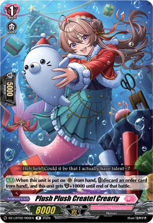 Cardfight Vanguard DZ-LBT02: Lyrical Monasterio Season of Wonders Plush Plush Create! Crearty DZ-LBT02/060EN R Near Mint