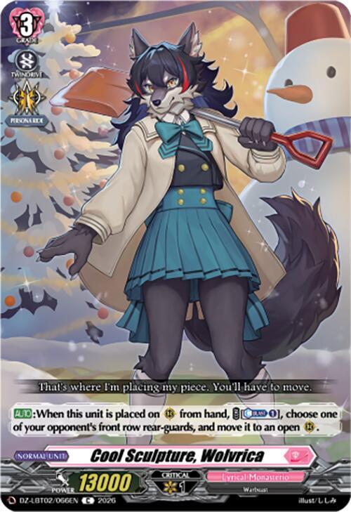 Cardfight Vanguard DZ-LBT02: Lyrical Monasterio Season of Wonders Cool Sculpture, Wolvrica DZ-LBT02/066EN C Near Mint