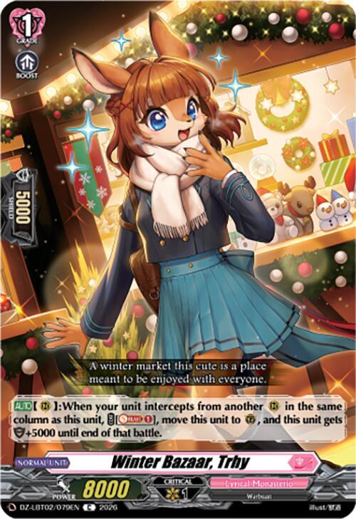 Cardfight Vanguard DZ-LBT02: Lyrical Monasterio Season of Wonders Winter Bazaar, Trhy DZ-LBT02/079EN C Near Mint