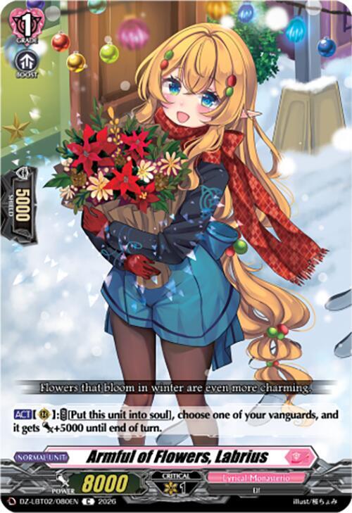 Cardfight Vanguard DZ-LBT02: Lyrical Monasterio Season of Wonders Armful of Flowers, Labrius DZ-LBT02/080EN C Near Mint