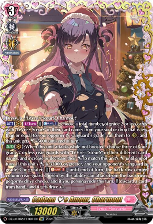 Cardfight Vanguard DZ-LBT02: Lyrical Monasterio Season of Wonders Cadeau e Amour, Charmout (FFR) DZ-LBT02/FFR01EN Double Frame Rare Near Mint