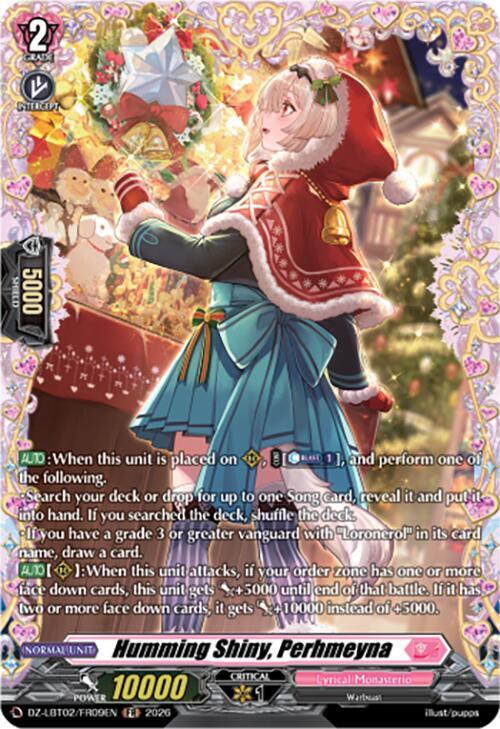 Cardfight Vanguard DZ-LBT02: Lyrical Monasterio Season of Wonders Humming Shiny, Perhmeyna (FR) DZ-LBT02/FR09EN Frame Rare Near Mint
