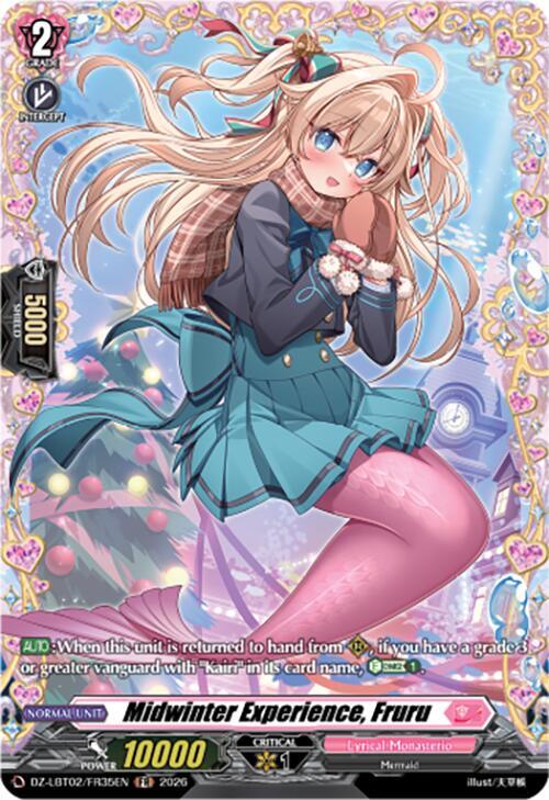 Cardfight Vanguard DZ-LBT02: Lyrical Monasterio Season of Wonders Midwinter Experience, Fruru (FR) DZ-LBT02/FR35EN Frame Rare Near Mint