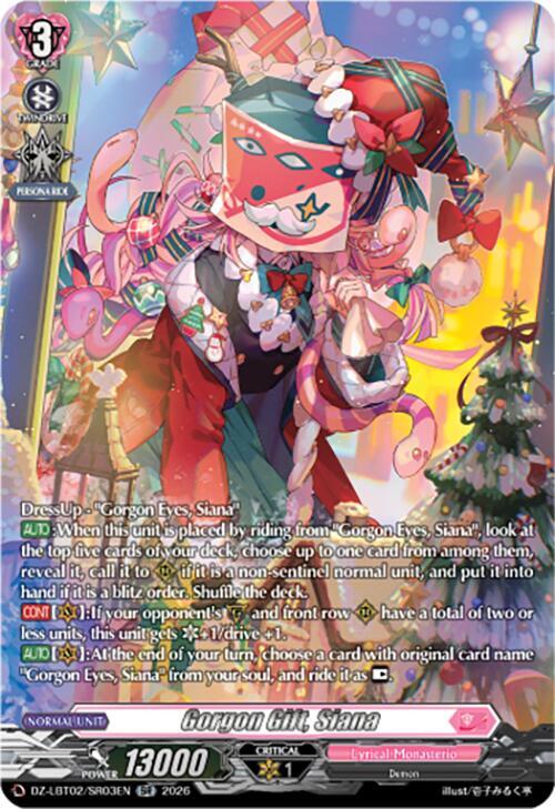 Cardfight Vanguard DZ-LBT02: Lyrical Monasterio Season of Wonders Gorgon Gift, Siana (SR) DZ-LBT02/SR03EN SR Near Mint