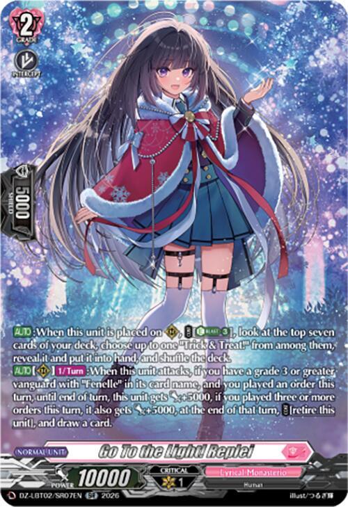 Cardfight Vanguard DZ-LBT02: Lyrical Monasterio Season of Wonders Go To the Light! Replei (SR) DZ-LBT02/SR07EN SR Near Mint