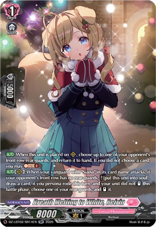 Cardfight Vanguard DZ-LBT02: Lyrical Monasterio Season of Wonders Breath Melting to White, Reirin (SR) DZ-LBT02/SR14EN SR Near Mint