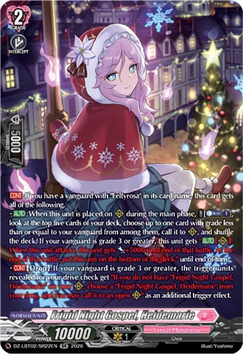 Cardfight Vanguard DZ-LBT02: Lyrical Monasterio Season of Wonders Frigid Night Gospel, Heidemarie (SR) DZ-LBT02/SR22EN SR Near Mint